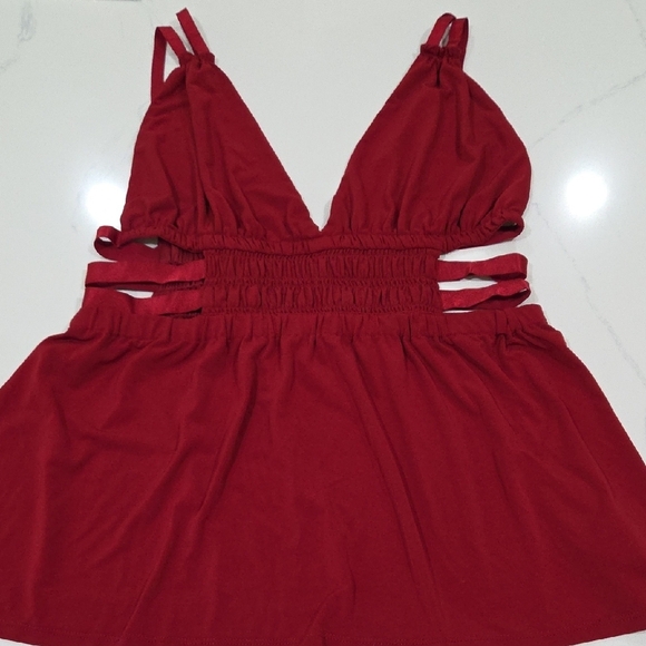 Express Bold Red Dress - Picture 8 of 8